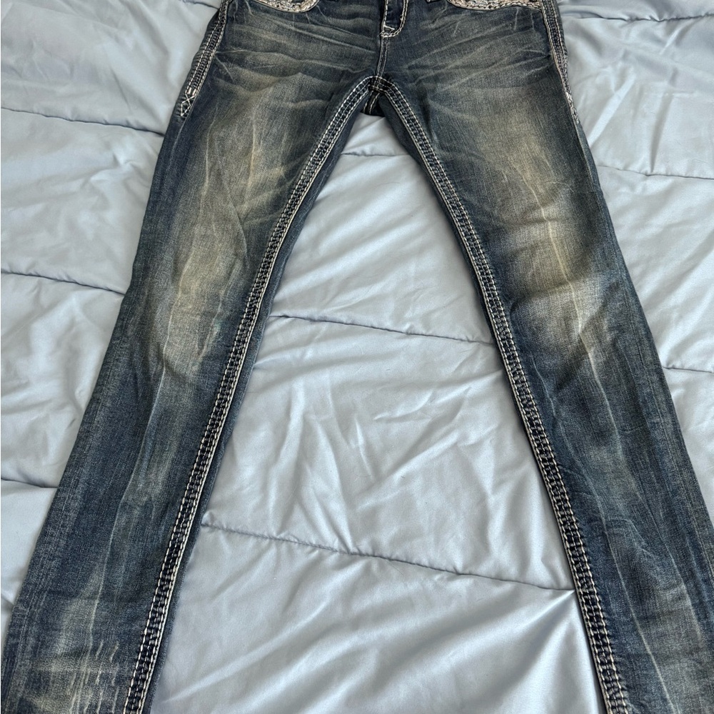 Rock Revival Faded Blue Skinny Jeans